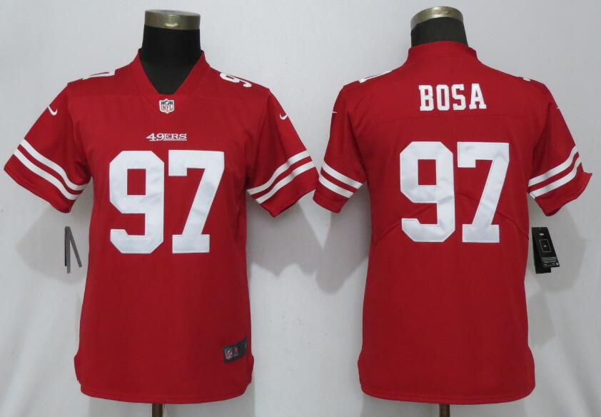 Women San Francisco 49ers #97 Bosa Red Nike Vapor Untouchable Player NFL Jerseys
